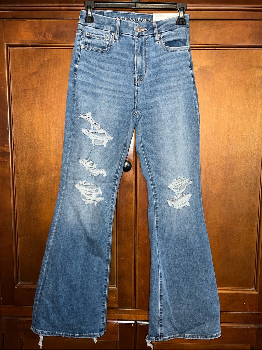 NWT american eagle curvy super high rise flare